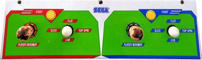Passing Shot - Arcade - Control Panel (United States) - 1501x452