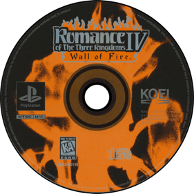 Romance of the Three Kingdoms IV: Wall of Fire - Disc (North America) - 700x700