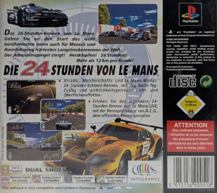 Test Drive: Le Mans - Box - Back (Germany) - 765x680