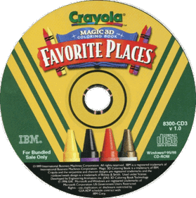 Crayola Magic 3D Colouring Book: Favourite Places - Disc (North America) - 1320x1328