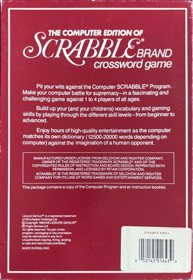 Scrabble: The World's Leading Word Game - Box - Back (North America) - 979x1422