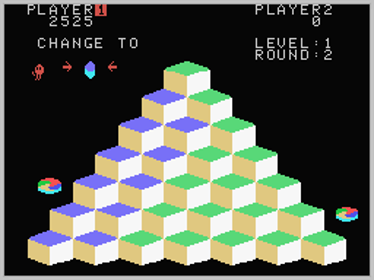 Q*bert - Screenshot - Gameplay (World) - 256x192