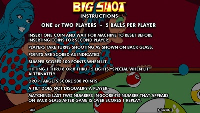 Big Shot - Arcade - Controls Information (World) - 1920x1080