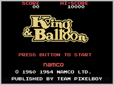 King & Balloon (Team Pixelboy) - Screenshot - Game Title (World) - 256x192