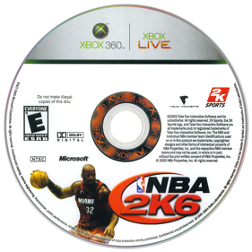 NBA 2K6 - Disc (North America) - 900x900