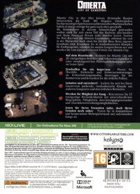 Omerta: City of Gangsters - Box - Back (Germany) - 959x1330