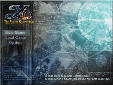 Ys VI: The Ark of Napishtim - Screenshot - Game Title (North America) - 597x448