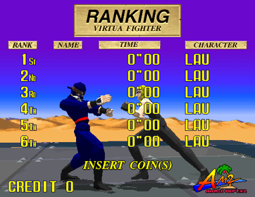 Virtua Fighter - Screenshot - High Scores (World) - 496x384