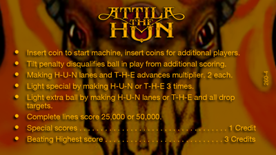 Attila the Hun - Arcade - Controls Information (World) - 1920x1080