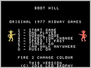 Boot Hill - Screenshot - Game Select (World) - 256x192