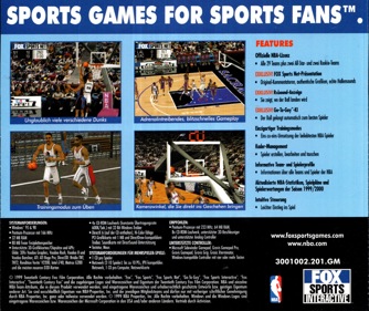 NBA Basketball 2000 - Box - Back (Germany) - 952x800