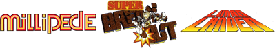 Millipede / Super Breakout / Lunar Lander - Clear Logo (World) - 399x70