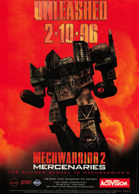 MechWarrior 2: Mercenaries - Advertisement Flyer - Front (United Kingdom) - 1574x2200