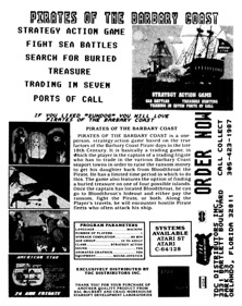 Pirates of the Barbary Coast - Advertisement Flyer - Front (North America) - 525x664