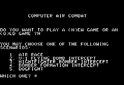 Computer Air Combat - Screenshot - Game Select (North America) - 560x384