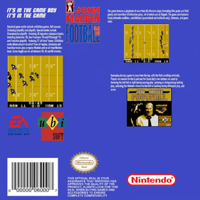 John Madden Football - Box - Back (North America) - 1024x1024