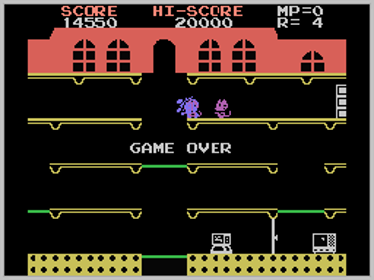 Mappy (Opcode Games) - Screenshot - Game Over (World) - 256x192