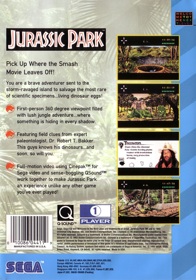 Jurassic Park - Box - Back (North America) - 1658x2365