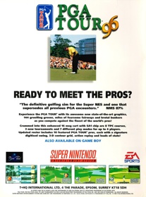 PGA Tour 96 - Advertisement Flyer - Front (United Kingdom) - 1626x2200