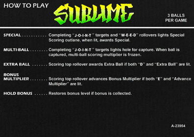 Sublime - Arcade - Controls Information (World) - 1127x798