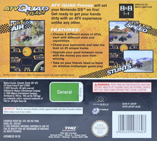ATV: Quad Frenzy - Box - Back (Australia) - 1128x1012