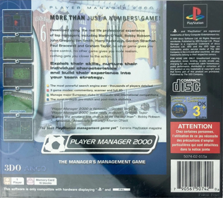 Player Manager 2000 - Box - Back (Europe) - 765x680