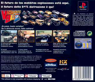 Vigilante 8: 2nd Offense - Box - Back (Spain) - 1605x1394