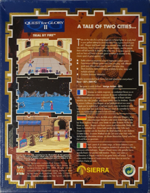 Quest for Glory II: Trial by Fire - Box - Back (Europe) - 1948x2504