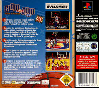 Slam 'n Jam '96 Featuring Magic & Kareem - Box - Back (Europe) - 765x680