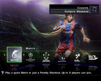 PES 2011: Pro Evolution Soccer - Screenshot - Game Select (World) - 640x512