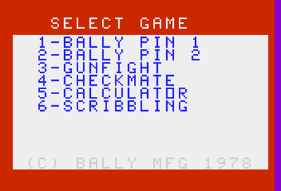 Bally Pin - Screenshot - Game Select (North America) - 352x240