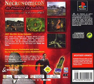 Necronomicon: The Dawning of Darkness - Box - Back (Germany) - 765x680