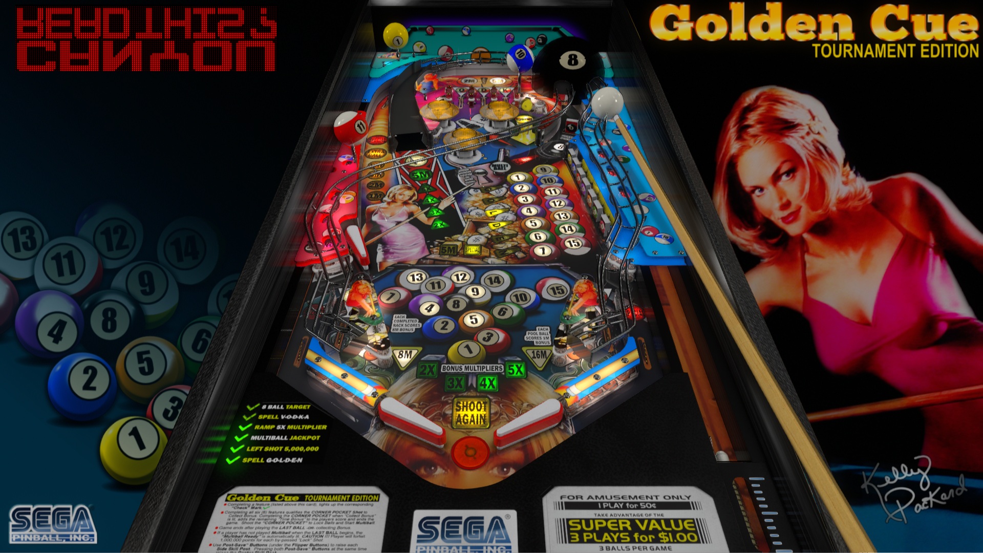 Illustration of Kelly Packard's Golden Cue: Tournament Edition