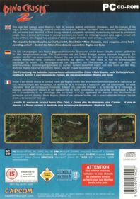Dino Crisis 2 - Box - Back (Europe) - 640x907