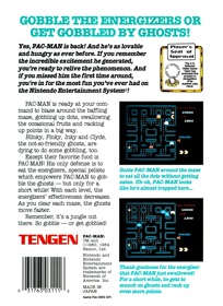 Pac-Man (Tengen) - Box - Back (North America) - 1532x2100