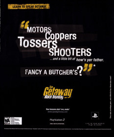 The Getaway: Black Monday - Advertisement Flyer - Front (United States) - 1904x2290