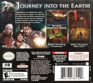 Journey to the Center of the Earth - Box - Back (North America) - 844x749