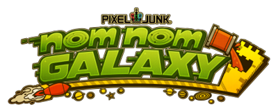 PixelJunk Nom Nom Galaxy - Clear Logo (North America) - 450x180