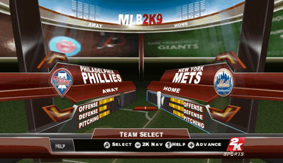 Major League Baseball 2K9 - Screenshot - Game Select (World) - 2334x1344