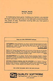 Magic Maze - Box - Back (North America) - 785x1200