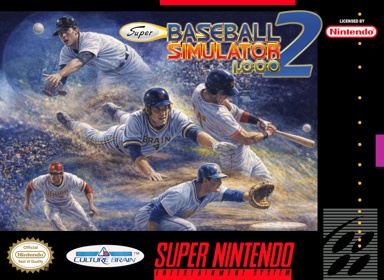 Super Ultra Baseball 2 - Fanart - Box - Front (North America) - 1086x793