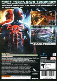 Spider-Man: Edge of Time - Box - Back (North America) - 563x800