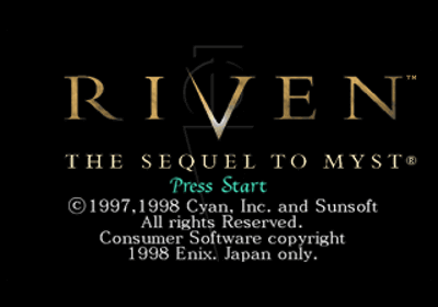 Riven: The Sequel to Myst - Screenshot - Game Title (Japan) - 320x224