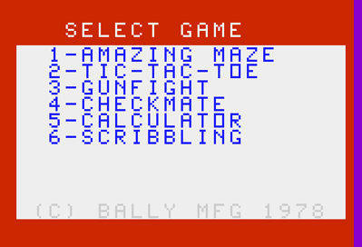 Amazing Maze / Tic-Tac-Toe - Screenshot - Game Select (North America) - 352x240