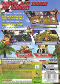 Sonic & SEGA All-Stars Racing with Banjo-Kazooie - Box - Back (North America) - 1322x1844