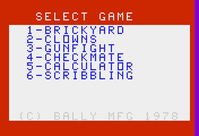 Brickyard / Clowns - Screenshot - Game Select (North America) - 352x240