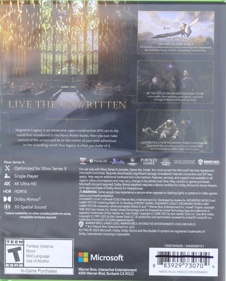 Hogwarts Legacy - Box - Back (North America) - 1178x1463