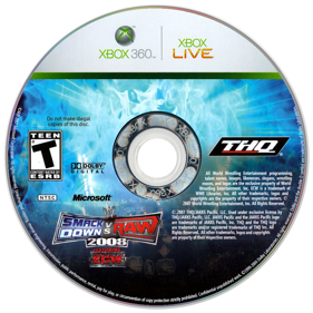 WWE SmackDown vs. Raw 2008 - Disc (North America) - 900x900