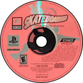 MTV Sports: Skateboarding Featuring Andy Macdonald - Disc (North America) - 700x700
