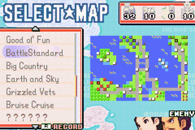 Advance Wars Returns - Screenshot - Game Select (World) - 240x160